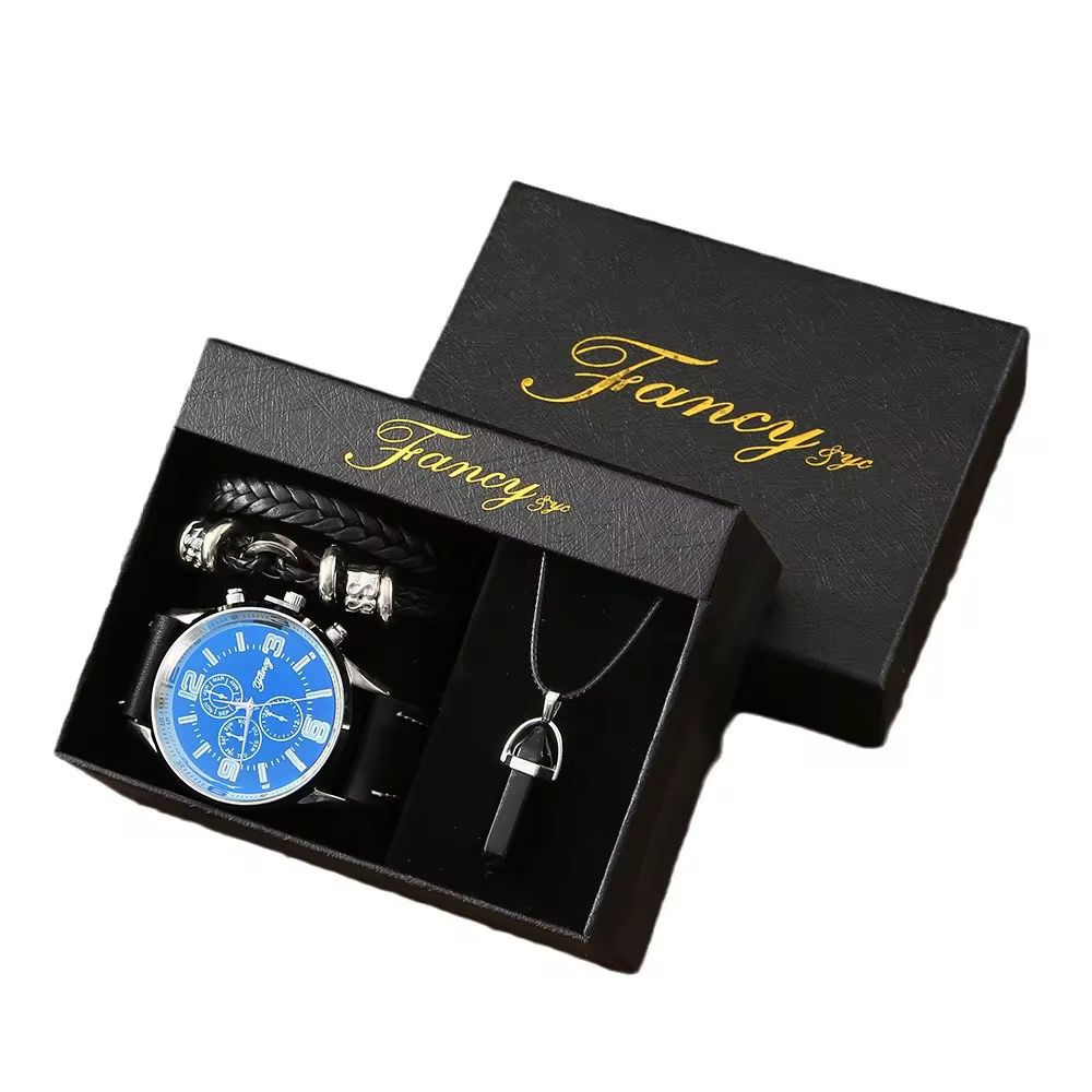 28771240-8b04-44b3-8131-6fc2aec0d6f3 Men’s Gift Set – Watch, Bracelet & Necklace - Image 1